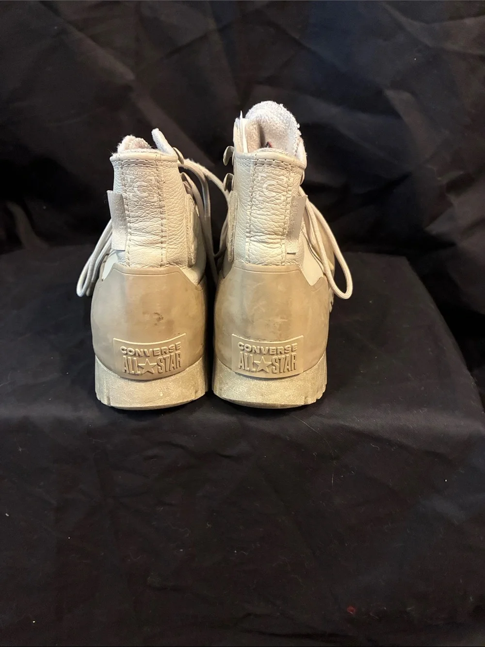 Converse Platform High-Top Sneakers in Beige